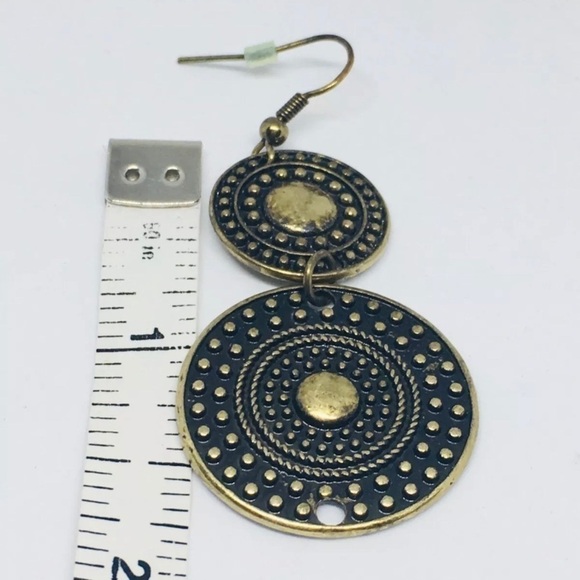 Earrings Medallion bronze earrings cosplay dangle drop - Picture 8 of 8